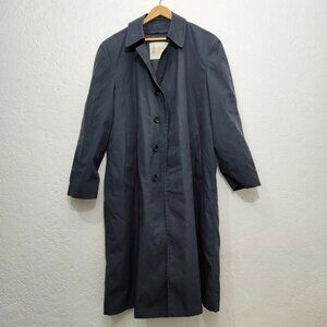 vintage London Fog blue Trench Coat single breasted
